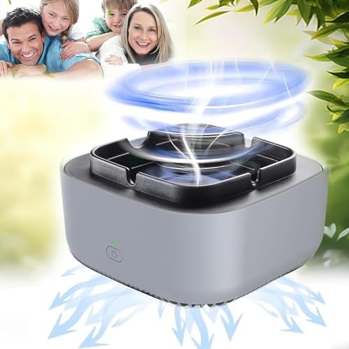 Cencier Portable 2 EN 1 Multifonctionnel Sans Fumee, Cender Électronique intelligent, purificateur d'Air, Élimine Rapidation 99,99% Des Odeurs à 360 DeGrés (Gris)
