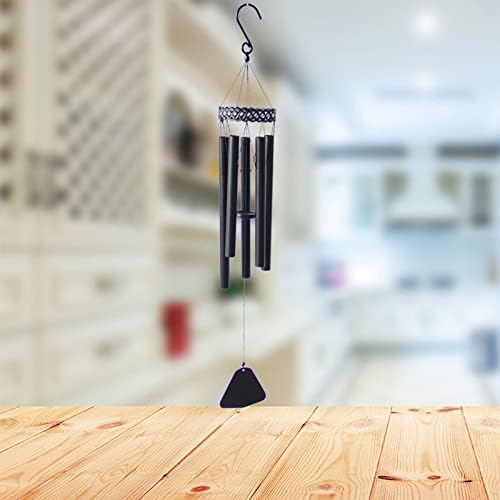 Baofufc Grand Carillon Éolien de Condoléances d'Elttérieur de 91,4 cm avec 5 tubes en aluminium Lourd Accordés, Carillon à venti - Image 4