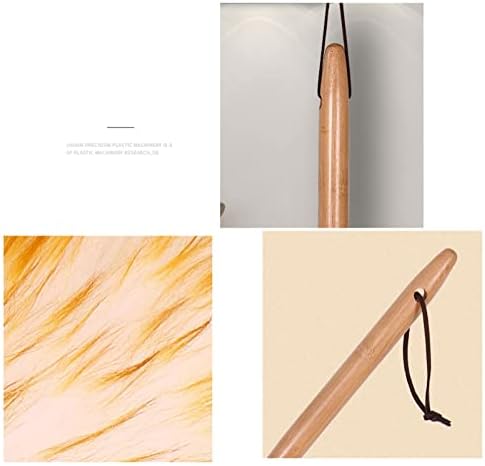 Lyvqzpwlr Outil de Nettoyage de Poussière, Plumeau à Plumes pour Travaux Ménagers, Manche en Bois, Nettoyeur de Stores, Purificator, Brosse, Outil de Nettoyage, Laine d'Agneau pour Le Nettoyage des Véh - Image 3