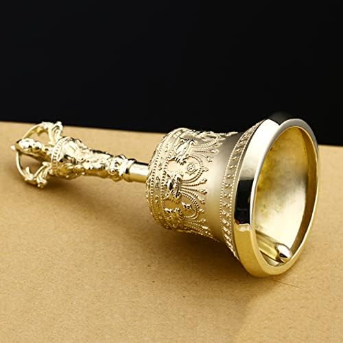 Cloche Tibéaine Purpeledip, La Cloche est Gravée Avec Un Design vif et Engageant et est utilisée comme Cloche d'invocation pour Les Prières de Méditation Ritulles Bouddhistes. - Image 4