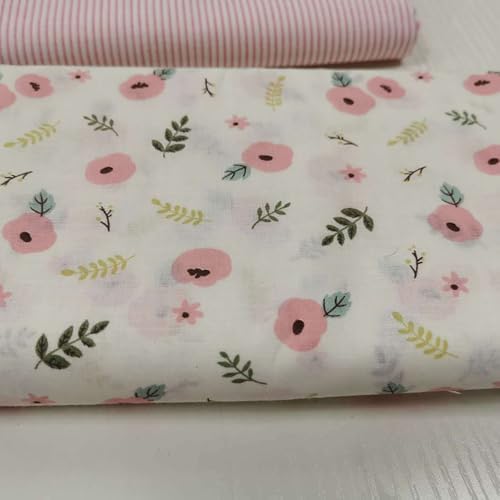 Lot de 6 TISSUS PRÉDÉCUSES EN COTON À MOTIF FLORAL, DOUX AU TACHER, FAIT À LA MAIN (25 x 25 cm) - Image 5