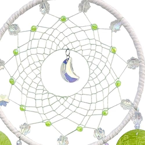 Carillon à Vent Artisanal Avec de Beaux Coquillages et apaisant pour les Cristaux (Vert) - Image 3