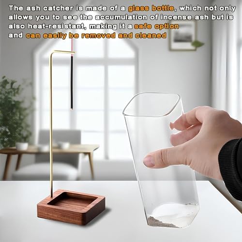 Porte d'Encens Bâton Avec Récupéraur Cendres, Porte-Encens Créatif pour Bâts, Porte - Bâts d'Encens en Bois, Avec Collecteur de Cendre pour chambre à coucher, Salle de Méditation - Image 6