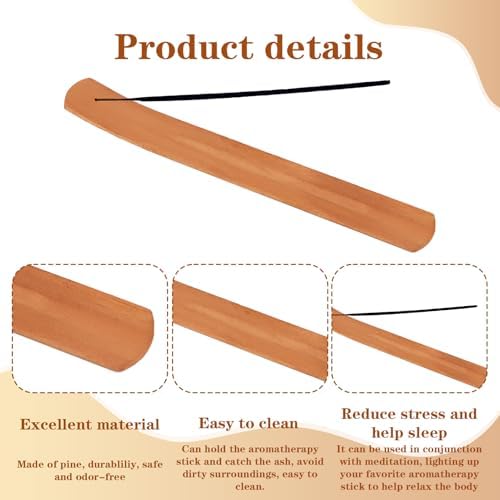 Lot de 2 prend en charge De Bâton Encens, Porte Encens en Bois, Accessoires d'Ences pour le salon, Salle de Yoga, Salon de The et Salle de Méditation - Image 3
