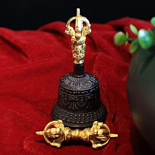 Cloche de Méditation, Cloche à Main Tibétaine, Cloche d'Invocation à Manivelle pour la Méditation, Le Ritual, La Prière et Comme Bouddhiste - Image 4