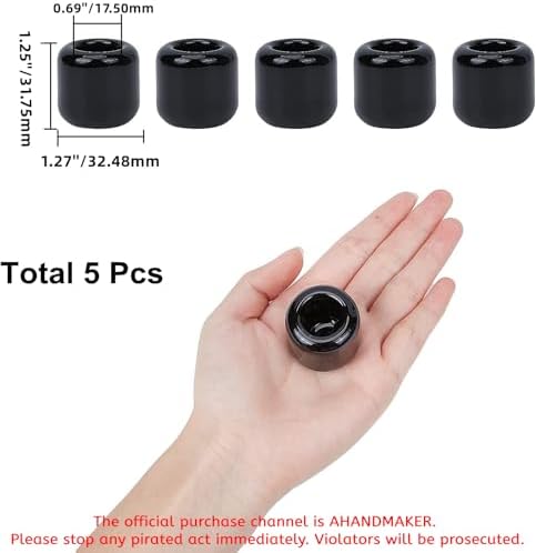 Ahandmaker lot de 5 bougeères carillon en céramique, 17,5 mm bougeères rituels noirs, Parfaits pour les rituels, la veille, la divination, La sorcellerie - Image 2