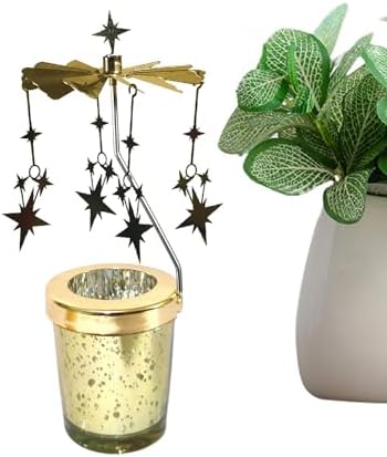 Dtaigou bougeoir rotatif pour bougie chauffe chauffe-plat, bougeoir rotatif | Chandelier Lune Chat - Bougeoir Rotatif, Carrousel de Chandeliers Rotatifs, Support de Bougie Chauffe-Plat pour la décoration de - Image 9