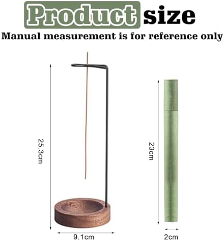 Porte-Encens en Bois à L'Envers: Nizirioo Porte-Encens en Bois Porte-Encens 40 Bâtonnets d'Encens Porte-Encens Porte-Encens pour Bâtonnets pour Zen Yoga Méditation - Image 2