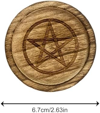 Plateau à Bijoux pour - Plateau à Bijoux - Bougeoir Pentacle en Bois - Plateau à Bijoux Vintage - Accessoire D 'coul - Image 6