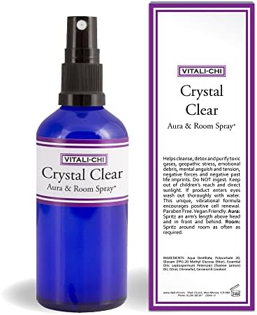 Vitali-Chi Crystal Clear Lot de Vaporisateurs de Méditation 100 ml ET 50 ml Aura & Room - Avec Huiles Essentielles Pure TEATREE CITRON, LAVANDE ET ELEMI - Image 6