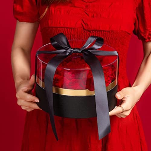 Shineofi Boîtes de Faveur de Mariage Boîtes d'Affichage Rondes en Acrylique Arrangements transparents Avec Fenêtre Boîte D 'pour la Saint-Valentin Fête des Méres - Image 5