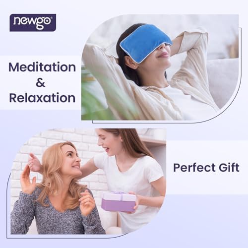 Newgo masque couler les yeux sec - coussin doux pour les yeux - Avec lavande et graines de lin - couler le yoga, détente et méditation - Image 6