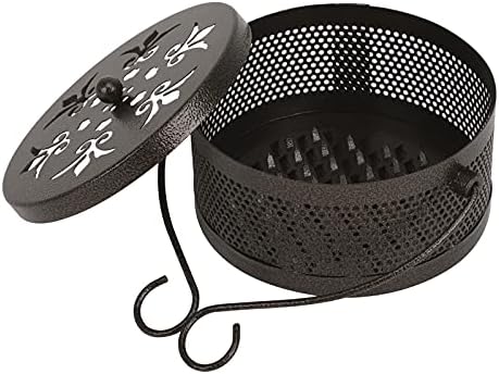 Boite de support Encens Boîte à Encens Métal style vintage créus brûleur bronzé à décroré porte-incens pour les tourbillons Cône arôme anti-moules - Image 3