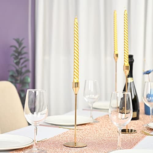 CHANDELIER DE 6 PCS, BOUGEOIR DOÉ CONVIENT AUX BOUGIES ÉPAISSES DE 3/4 POUCES ET BOUGIES LED, BOUGEOIR LET BOUGIE CONIC - Image 4