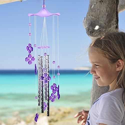Carillon à Vent Memorial - Carillon de ventilateur d'Extérieur Unique - Tuning - Relax - Mélodie apaisante - Carillon de Vent Sympathie - Pour Maman et Papa - Jardin - Terrasse - Décoration de la Maison - - Image 4