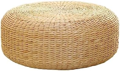 F fityle coussin d'assie de style japonais, coussin de méditation fait par la main, coussin d'assis rustique en tatami couler, bureau, 40cm de diamantre - Image 6
