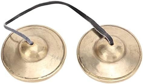 Cloche de Cymbales Tibéinees Tingsha, Petites cymbales tibéneres 6,8 cm, cloches de cymbales de méditation de yoga en laiton portables