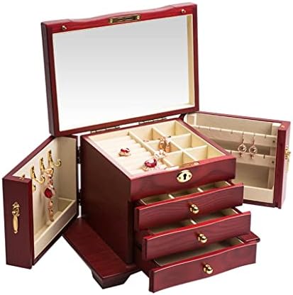 Ozbme boîte de rangement créatif en bois pour boucles d'Oreilles et bijoux, boîte à bijoux couler des bracelets, colliers et bracelets