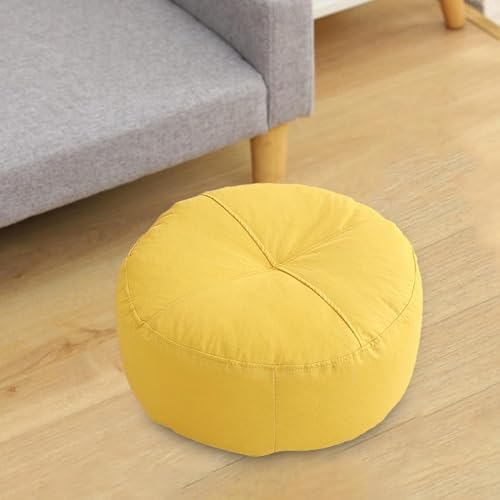 Baoblaze Coussin de Sol Rond, Coussin de Méditation, Coussin de Sol, Coussin de Soutien pour yoga, Canapé, Salon, Interieur, Bureau, Jaune - Image 6
