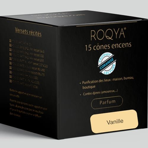 Roqya - Encens Cônes Coranisés - Contre Djinns - Purification de la Maison - Djinn Amoureux (Vanille)