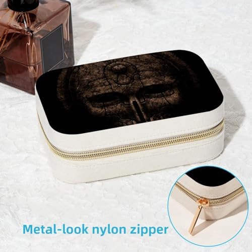 Boîte à Bijoux en Velours pour femme et Fille, Organiseur de Bijoux de Voyage Avec Plateau AMOVIBLE pour être collier, Boucles d'Oreilles, bracelets, sacs - rituel mystique de la mort - Image 6