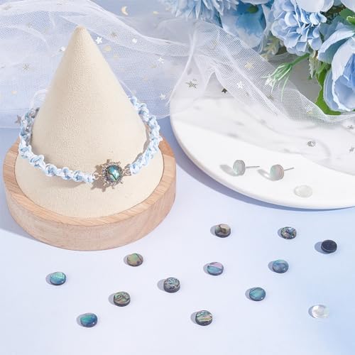 Ph Pandahall 90pcs 3 Couleurs Imitation Coquille d'Ormeau Cabochons, Cabochons à Dos Plat de 8 mm Demi-ronds Dôme en Acrylique Embelloss - Image 5