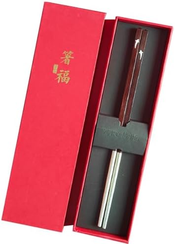 Baguettes en argent, Coffret Cadeau de Baguettes en Bois en argent Sterling, Baguettes de Luxe Japonais RÉUTILISABLES EN Argent, Baguettes en Argent 999 Antidérapantes de Haute Qualité, Cadeau Tradi