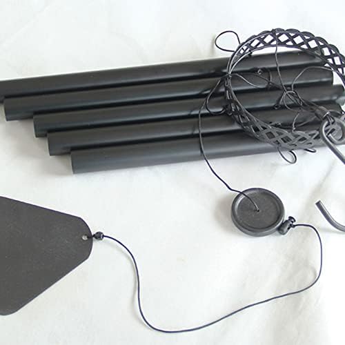 Baofufc Grand Carillon Éolien de Condoléances d'Elttérieur de 91,4 cm avec 5 tubes en aluminium Lourd Accordés, Carillon à venti - Image 5