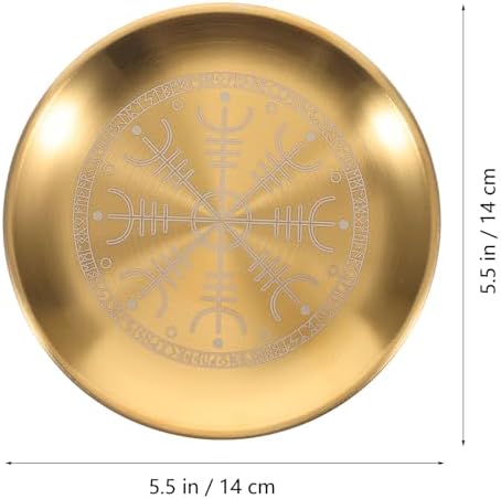 Ciieeo bougeoir en métal sophistiqué à motifs plateau dautel rond pour rituel - Image 2