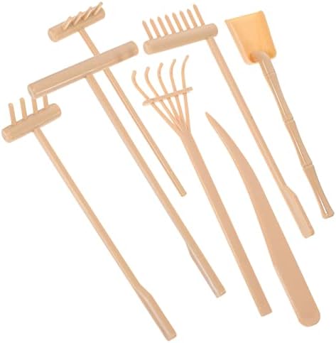 Orfofe 1 Jeu Râteau à Sable Outils de Jardin Jouets Miniatures Meditation Accessoires Râteau de Jardin Zen Trousse Enfant Artisanat Outils de Jardin Zen Râteau de Jardin de Sable