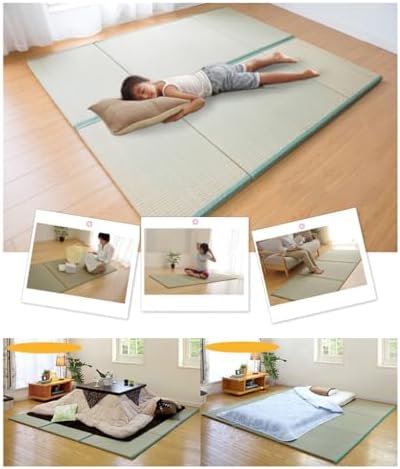 Tapis de Sol Japonais portable pour la méditation et yoga vert 90 x 200 x 3,5 cm - Image 5