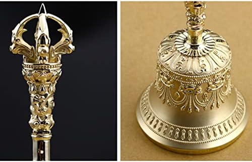 Cloche Tibéaine Purpeledip, La Cloche est Gravée Avec Un Design vif et Engageant et est utilisée comme Cloche d'invocation pour Les Prières de Méditation Ritulles Bouddhistes. - Image 6