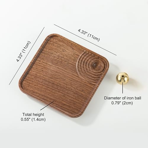 Seedwave Magnétique Porte Encens Baton, angle de support réglable Encens en Bois de Noyer, Brûleur d'Encens Ondulé pour la décoration de la Maison, La Méditation et le Yoga - Image 6