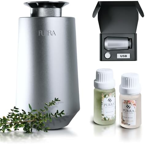 Purra C30 Diffuseur d'Huiles Essentielles - Portable et rechargeable, idéal pour la voix, Bureau Ou Chambre et cadeau, Technologie Avance, Sans Eau et Sans Chaleur, Design Élégant