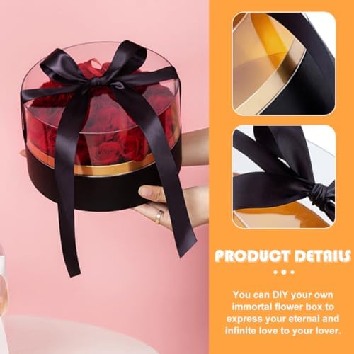 Shineofi Boîtes de Faveur de Mariage Boîtes d'Affichage Rondes en Acrylique Arrangements transparents Avec Fenêtre Boîte D 'pour la Saint-Valentin Fête des Méres - Image 7