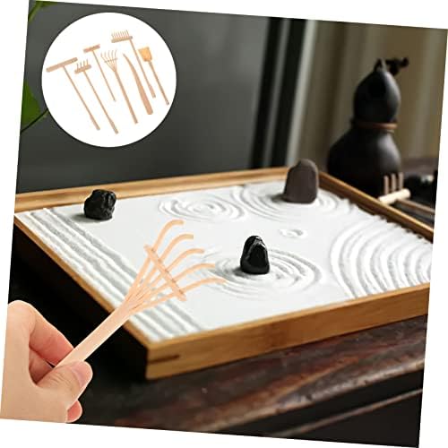 Orfofe 1 Jeu Râteau à Sable Outils de Jardin Jouets Miniatures Meditation Accessoires Râteau de Jardin Zen Trousse Enfant Artisanat Outils de Jardin Zen Râteau de Jardin de Sable - Image 4