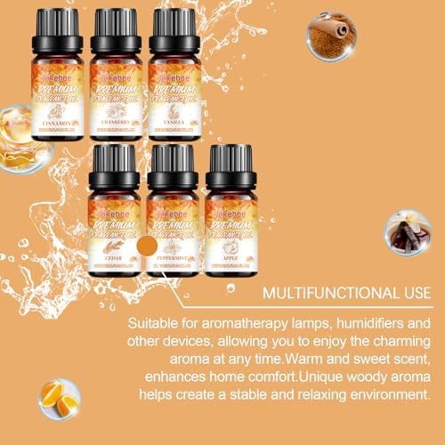 Lot de 6 Huiles Essentielles de 10 ml pour diffuser, Huiles Essentielles Pure et Naturelles, verse humidificatrice, Huiles Essentielles Purres Pour la Maison, le Bureau, Le Spa, Idéal A - Image 4