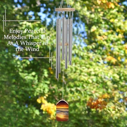 Carillon éolien classique avec attirle-ventilateur pour l'Elttérieur - 52,1 cm - Grand Carillon à venti - Image 5