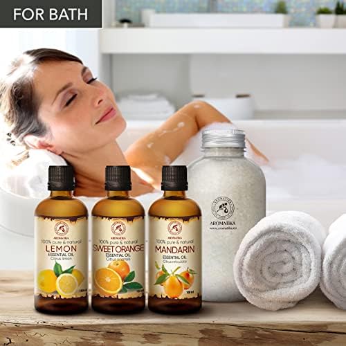 Ensemble Huiles Essentielles - 3x100ml - He Citron - He Orange - He Mandarine - Kit Huiles Essentielles Aromathérapie pour les diffuseurs - Huiles de Bain - Pure et Naturelle - Image 3