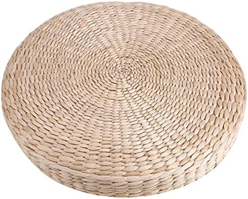 Airshi coussin tatami en osier naturel, pouf d'Elttérieur, Décoration de Fenêtre au sol pour la méditation zen - Image 4