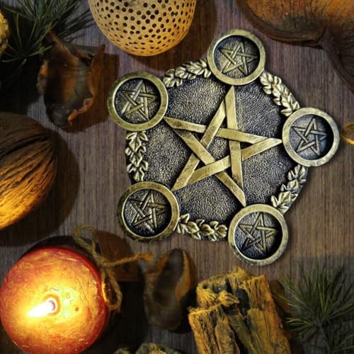 MUTEITT BOUGEOIR ÉTOILE ASTROGIE PENTACE PLAQUE D 'RÉSINE Photophore Plateau Sorcellerie Fournitures pour Sorcellerie Wiccan Tarot Fournitures - Image 2