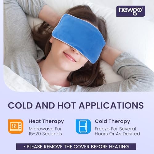 Newgo masque couler les yeux sec - coussin doux pour les yeux - Avec lavande et graines de lin - couler le yoga, détente et méditation - Image 7