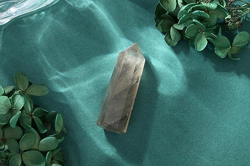 Xiannvi 2 "Colonne de Cristal Hexagonale Cristal de l'Enseignant Naturelle Baguette en Cristal de Guérison pour Reiki, Chakra, Méditation et décoration, cameau - Image 3