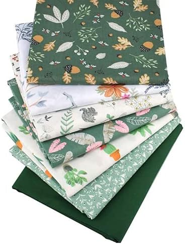 Carrés de Tissu patchwork en coton 7 pièces tissus en coton faisceau 50 * 50cm motif floral et pois assortis tissus de coton aU mantre pour couture patchwork couture camiffons diy artcraft