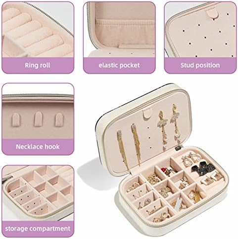 Boîte à Bijoux en Velours pour femme et Fille, Organiseur de Bijoux de Voyage Avec Plateau AMOVIBLE pour être collier, Boucles d'Oreilles, bracelets, sacs - rituel mystique de la mort - Image 2