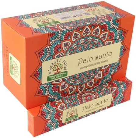 Namaste India Bâtons d'Encens Agarbatti Pack de 12-240 Bâtons au Total - Relaxation Aromatique, Parfum pour la méditation et yoga, Fait à la Main en Inde (Palo Santo) - Image 8