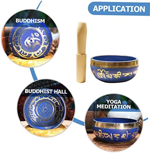 2 pièces bol himalaya bol chantant zen bol sonore de méditation bol de méditation kit de bol tibétain attaquant en bol de pleine conscience bol chantant outil de batteur équiement bouddhiste - Image 8