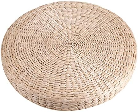Airshi coussin tatami en osier naturel, pouf d'Elttérieur, Décoration de Fenêtre au sol pour la méditation zen - Image 5