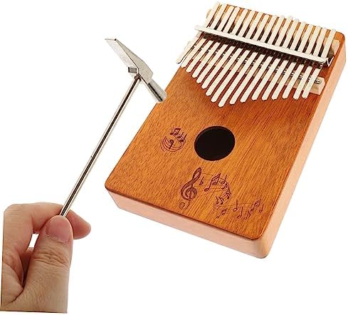 1 Jeu kalimba 17 tonnes pouce cadeaux pour adultes instrument de musique kalimba instruments de musique kalimba marimba mini-instruments acajou piano petit instrument de musique - Image 2