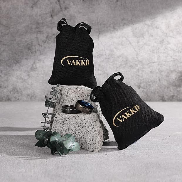 Vakki Bague en Carbure de Tungstène pour homme Femme 8 mm Véritable L'Opale Synthétique Carmin / Pourpre / Vert et Coquille d'Ormeau Bague de FiançAlles Mariage Taille 54 à 72 - Image 7